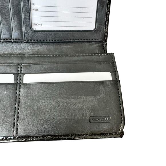 COACH x Womens black large wallet button NWOT - Picture 4 of 9